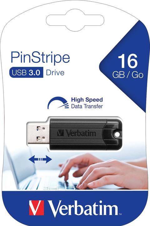 Produktbild Verbatim Store 'n' Go Pin Stripe (16 GB, USB 3.0, USB-A)