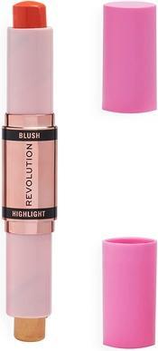 Makeup Revolution Coral Dew Face Rouge and Highlight Stick 4.3g (Coral Dew)