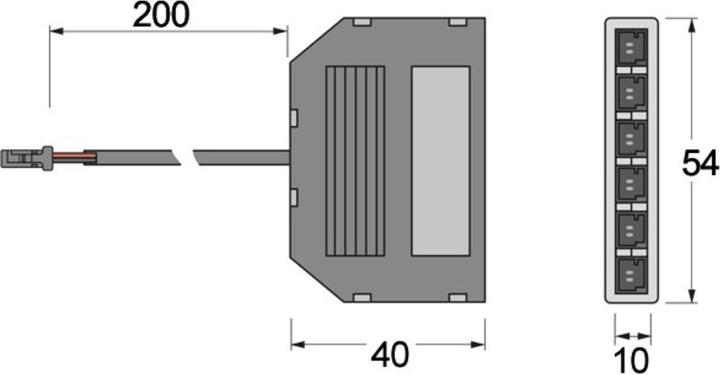 Actual product image L&S LED 6-way distribution strip 24 V