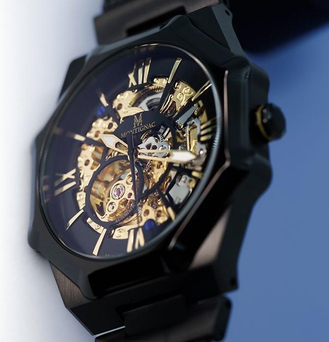 Image du produit Montignac Montre Octagon Automatique (Montre squelette, 44 mm)