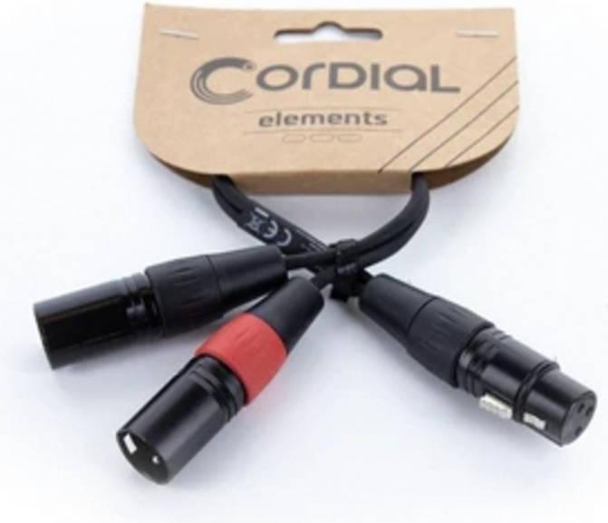 Produktbild Cordial EY 0,3 FMM XLR Y-Adapter (1x XLR-Buchse 3 polig - 2x XLR-Stecker 3 polig (0.30 m)