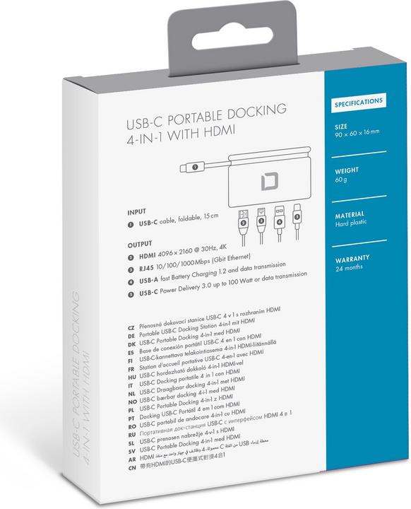 Produktbild Dicota Portable 4-in-1 (USB-C, 4 Ports)