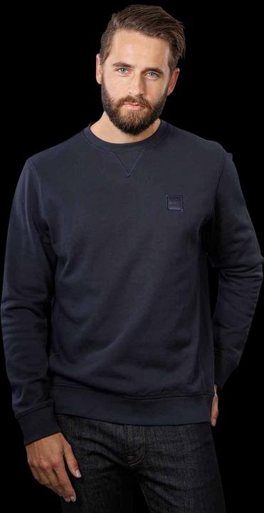 Hugo Boss Boss Orange Crew Neck Westart Logo Sweatshirt Dark Blue