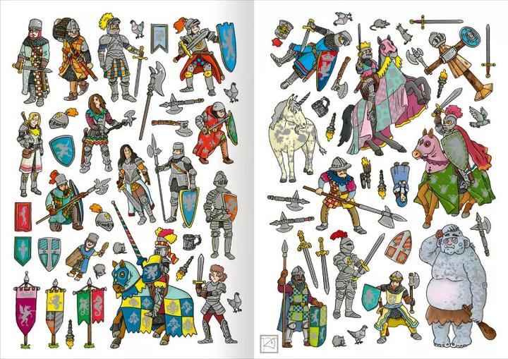 Produktbild WOW! Das Metallic-Stickerbuch – Ritter (Deutsch, Sebastian Coenen)