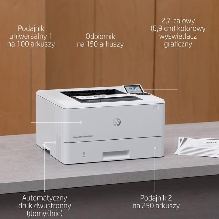 Actual product image HP LaserJet Enterprise M406dn Mono, Laser, 38ppm (Laser, Black and white)