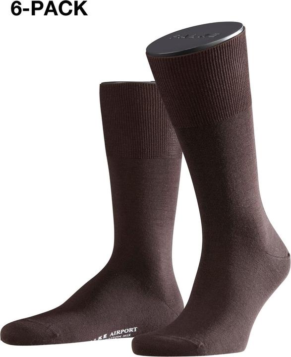 Falke 6-Pack Airport brown (pack of 6, 43 - 44)