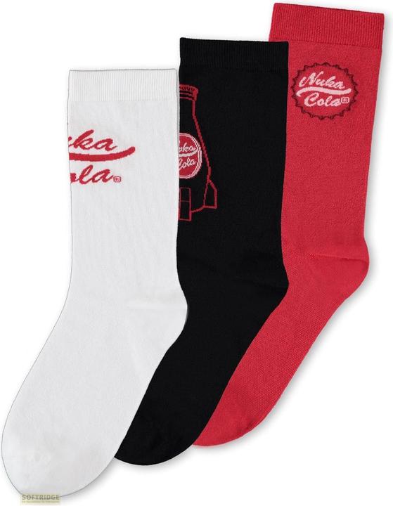 Difuzed Fallout Nuka Cola - Men's Crew Sock (3Pack) - 43/46 (3er Pack, 43, 46)