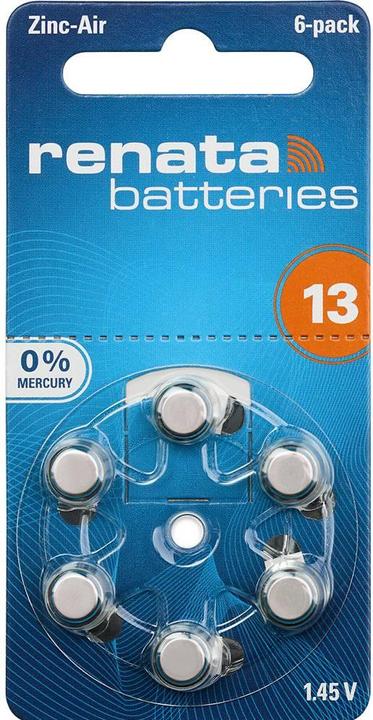 Renata Hörgeräte-Batterien ZA13.DP6 0%HG (6 Stk., ZA13 GP, 305 mAh)