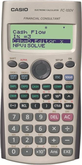 Produktbild Casio FC-100V Calculator Pocket Financial Calculator Gray (Batterien)