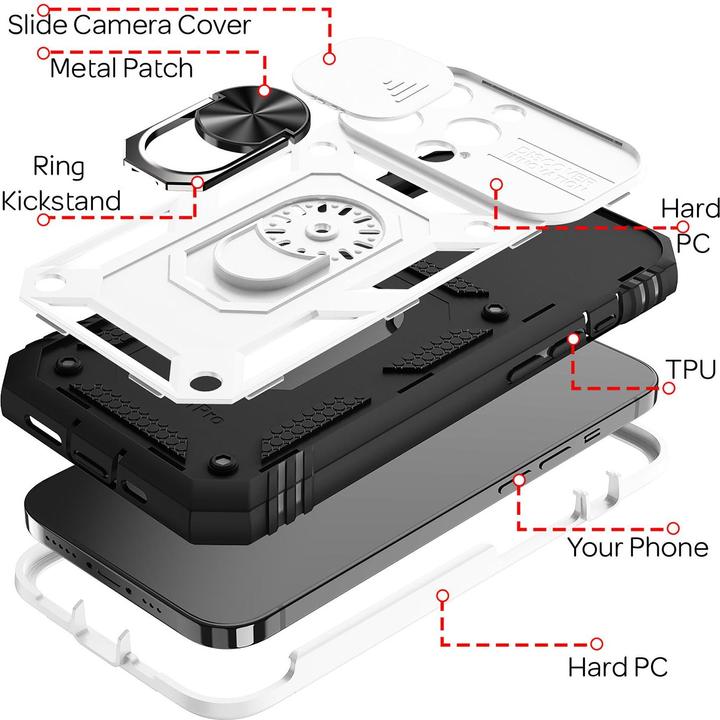Immagine prodotto Nalia Copertura antiurto dell'anello in stile militare (Apple iPhone 13 Pro)