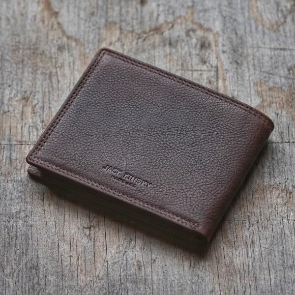 Jack kinsky Geldbörse RFID Schutz Leder 12 cm