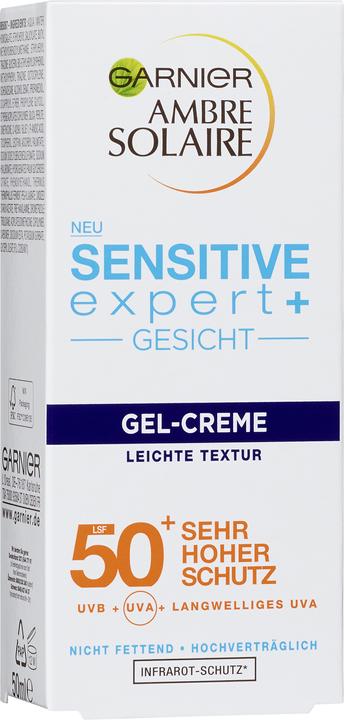 Actual product image Garnier Ambre Solaire (Sun cream face, SPF 50+, 50 ml, 73 g)