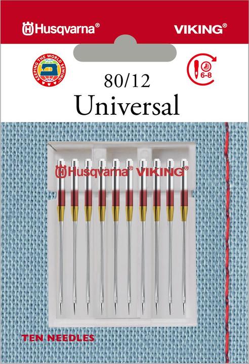 Actual product image Husqvarna Universal needle 80/12, 10 needles