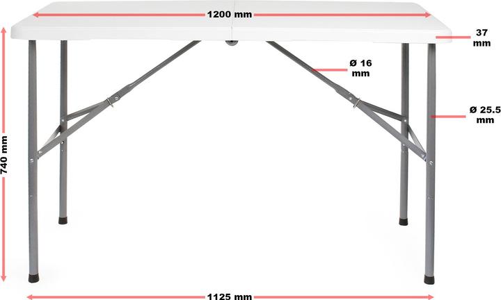 Produktbild Wiltec Campingtisch klappbar Klapptisch Partytisch Buffettisch Tisch Gartentisch