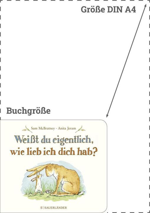 Actual product image Weisst du eigentlich, wie lieb ich dich hab? (German, Sam McBratney, 1990)
