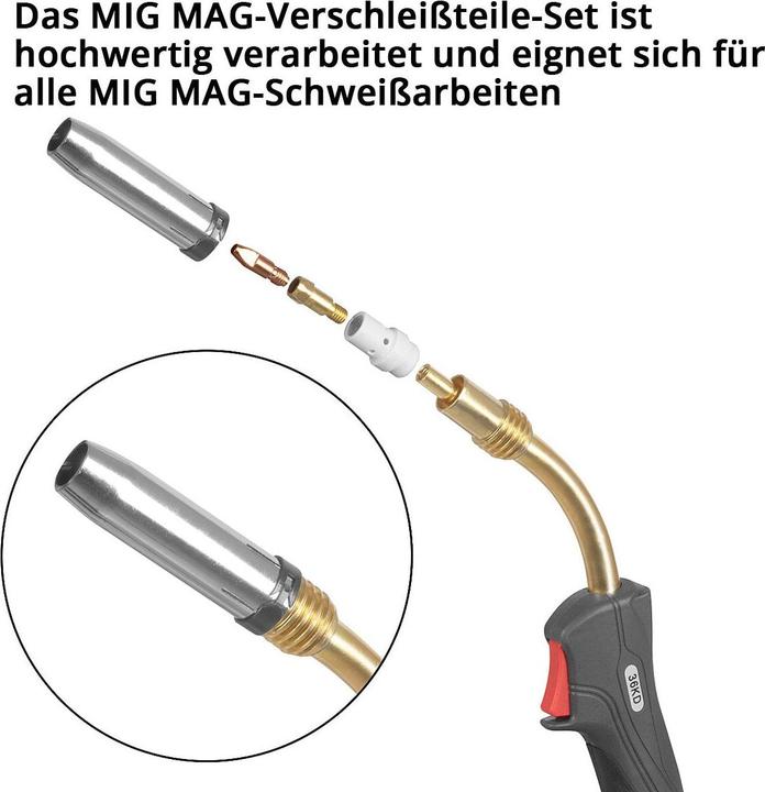 Image du produit Stahlwerk MIG MAG pièces d'usure 26 pcs AK36 MB36 accessoires torche de soudage