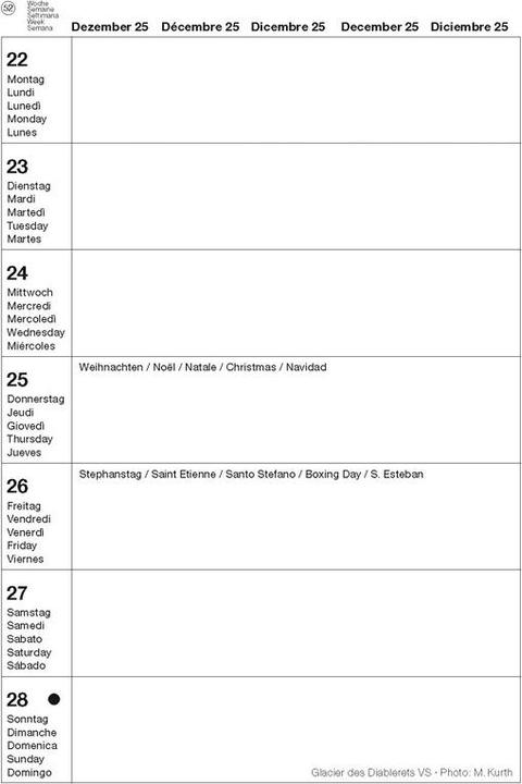 Valeurs nutritives et ingrédients Swiss Foto-Almanach 2026 (A5, Allemand, Français, Italien, Anglais)