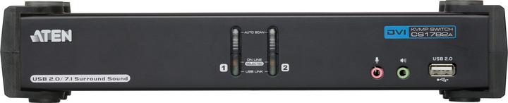 Produktbild Aten CS1782A, 2 Port USB Hub KVM Switch mit 3D, DVI & 7.1