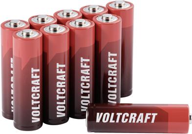 Immagine prodotto Voltcraft Batteria industriale LR6 Mignon (AA) alcalina al manganese 3000 mAh 1,5 V 10 pz (10 pz., AA, 3000 mAh)