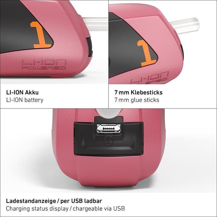 Image du produit Steinel Mobileglue 1007-S R bâton de colle chaude à piles, chargeur inclus, câble de chargement inclus