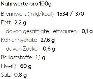 Valeurs nutritives et ingrédients KoRo Crispies de protéines de soja (500g) (Friandises, 500 g)