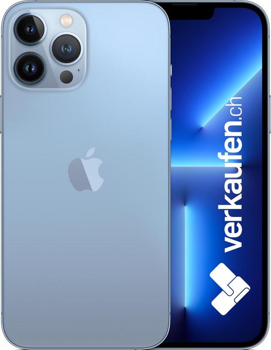 Image du produit verkaufen.ch iPhone 13 Pro Max (256 Go, Sierra Blue, 6.70", 12 Mpx, SIM + eSIM, B / Très bon)