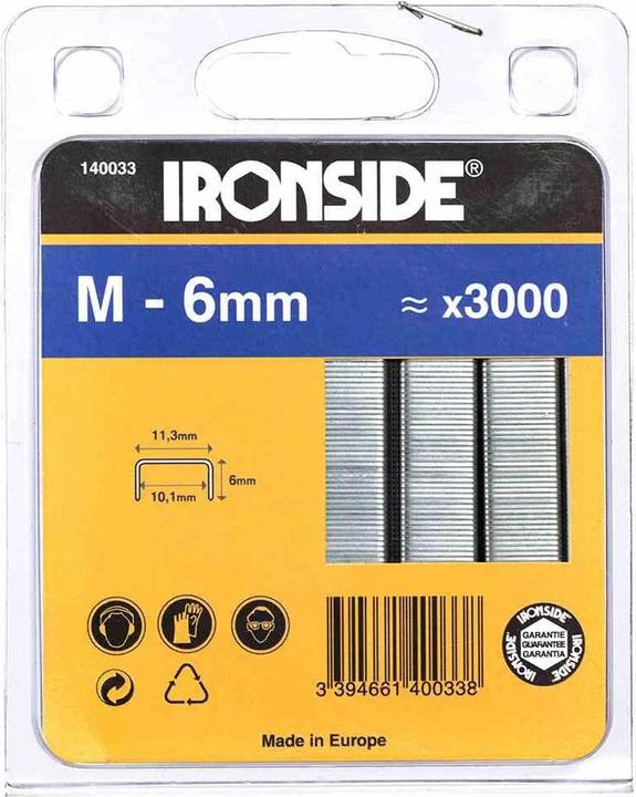 Ironside Heftklammer 6 mm, M (3000 x)