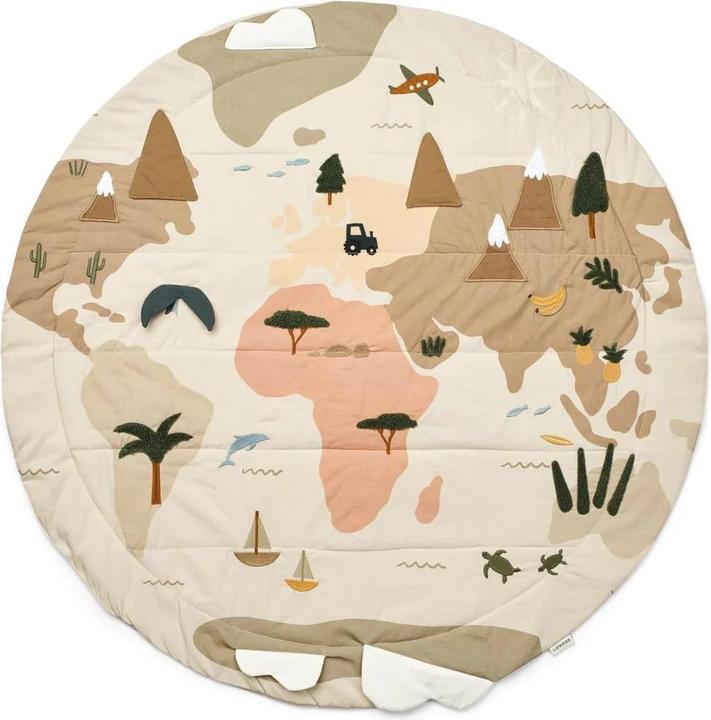 Liewood Couverture d'activité Adonna World Map Sandy (80 x 80 cm)