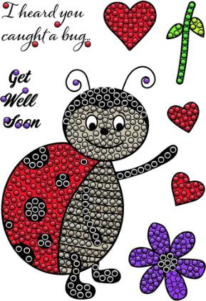 Immagine prodotto Craft Buddy Timbro Crystal Art A6 "Love Bug Ladybird" (coccinella)