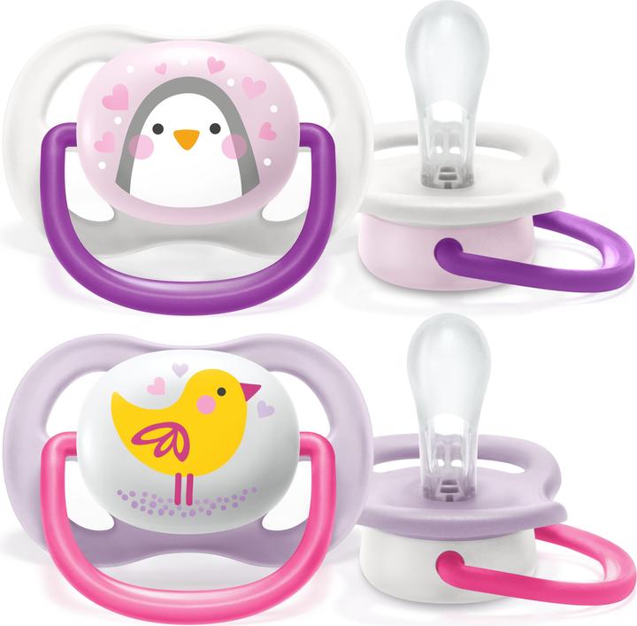 Produktbild Philips Avent SCF080/06 SCHNULLER ULTRA AIR 0-6 MÄDCHEN (2 x, bis 6 Monate)
