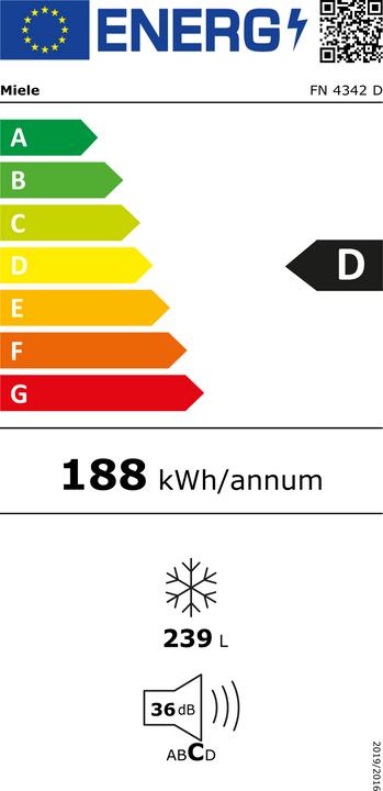 Energy Label Miele FN 4342 D (Stand-alone, 239 l)