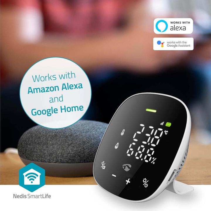 Image du produit Nedis SmartLife Luftqualitätsmonitor Wi-Fi | inkl. Display | Kohlendioxid (CO2) / Luftfeuchtigkeit /