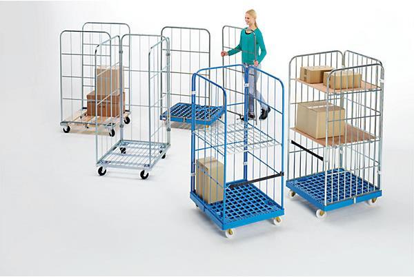Actual product image kaiserkraft Roll container with mesh walls (500 kg)