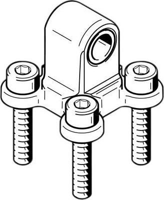 Immagine prodotto Festo Schwenkflansch, Grösse 16, 27.5 x 27.5mm, Aluminiumlegierung
