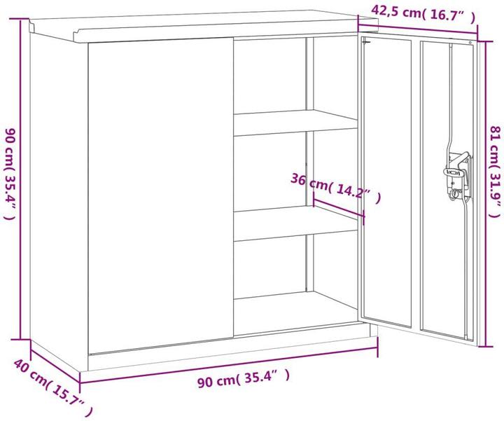 Immagine prodotto VidaXL Bakarne (90 x 40 x 90 cm)