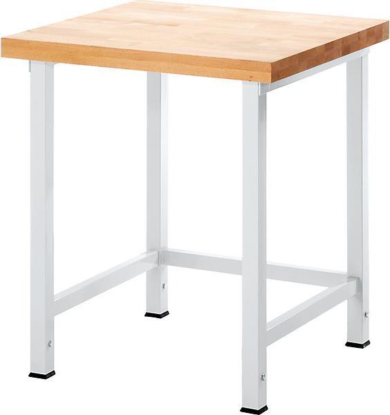 Actual product image eurokraft pro Workbench, height adjustable, with solid beech top (125 cm, 70 cm)
