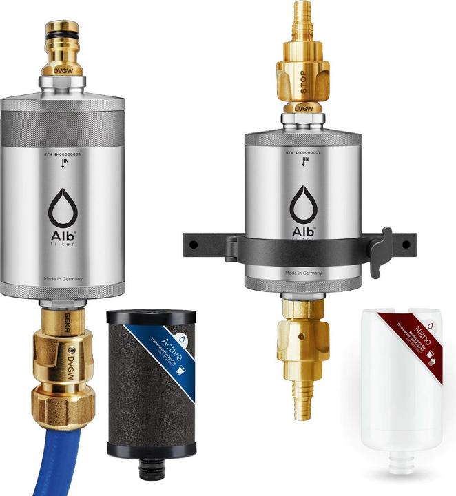 Alb filter PRO CAMPER Set Trinkwasser Kombination Edelstahl Natur