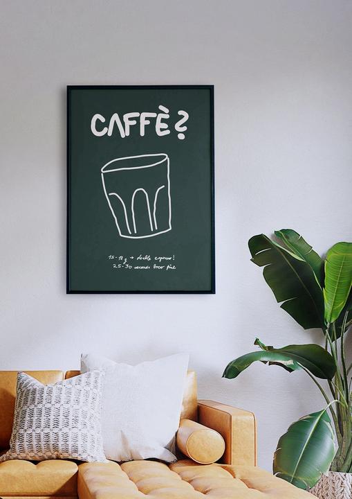 Image du produit Plakativ Caffè? (Green) Poster A3 (30 x 42 cm)