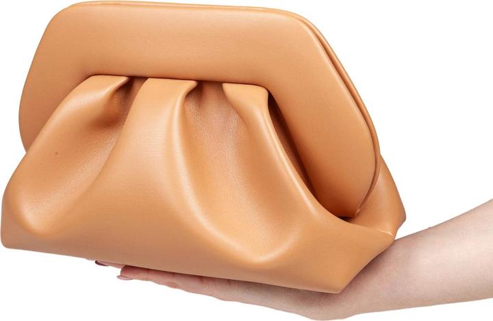 Image du produit Themoirè vegan fabric clutch bag color leather