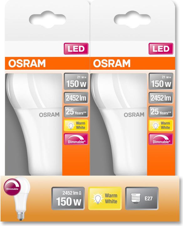 Produktbild Osram Led Superstar Classic A (E27, 20 W, 2452 lm, 1 x, E)