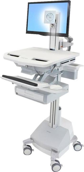 Ergotron Carrello per display LCD/attrezzature PC - medico - alluminio, acciaio galvanizzato