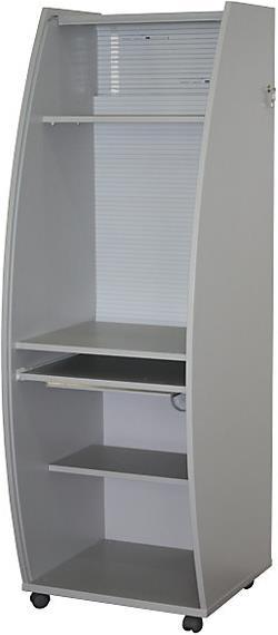Image du produit eurokraft pro Armoire pour ordinateur avec volet roulant en plastique, mobile