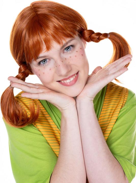 Produktbild Maskworld Pippi Langstrumpf Perücke - Fasching Kostüm Perücke