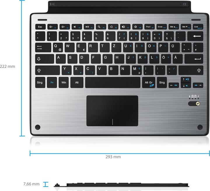 Produktbild Aplic Tastatur für Microsoft Tablet Surface Pro (DE)