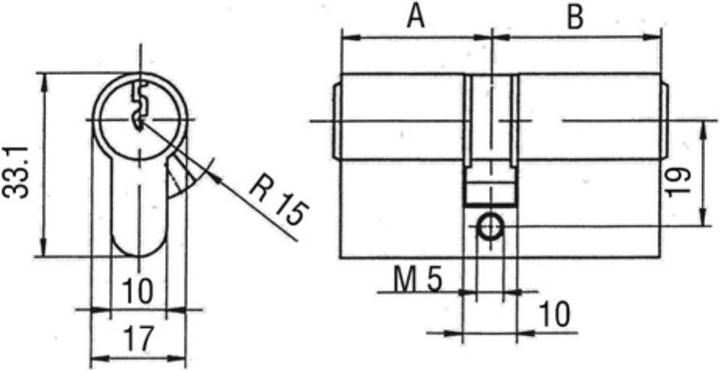 Actual product image BKS Profil-Doppelzylinder PZ 88 PZ 8800 31/31 mm Emergency and hazard function nein No. of keys 3 (Profile double cylinder)