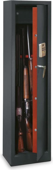 Image du produit Thirard Armoire à fusil monteria, fermeture électronique à code, 4 pênes, capacité de 5 fusils -