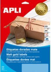Actual product image Agipa Foil labels, 63.5 x 29.6 mm, gold