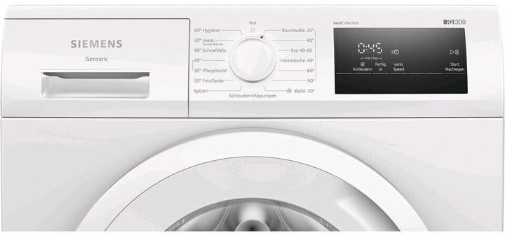 Actual product image Siemens WM 14 N 0 H 3 Washing machine (BC) B 7kg 1400U LED display iQdrive (7 kg, Left)