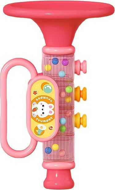 Activity Board Petit jouet pour enfants en forme de corne de lapin, bébé soufflera dans l'harmonica de dessin animé