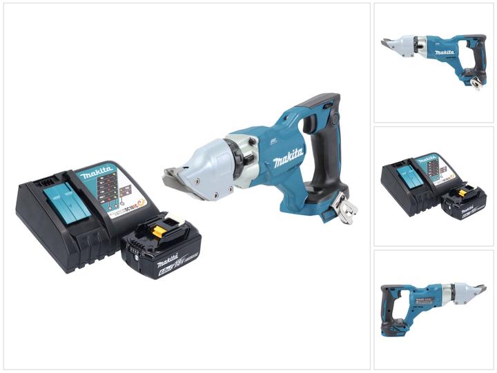 Image du produit Makita DJS 200 RG1 Cisaille à tôle sans fil 18 V 2,0 mm Brushless + 1x batterie 6,0 Ah + chargeur